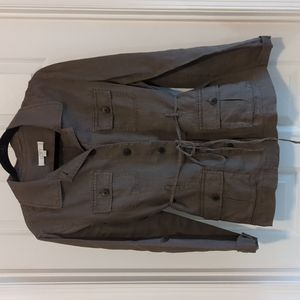 Linen utility jacket